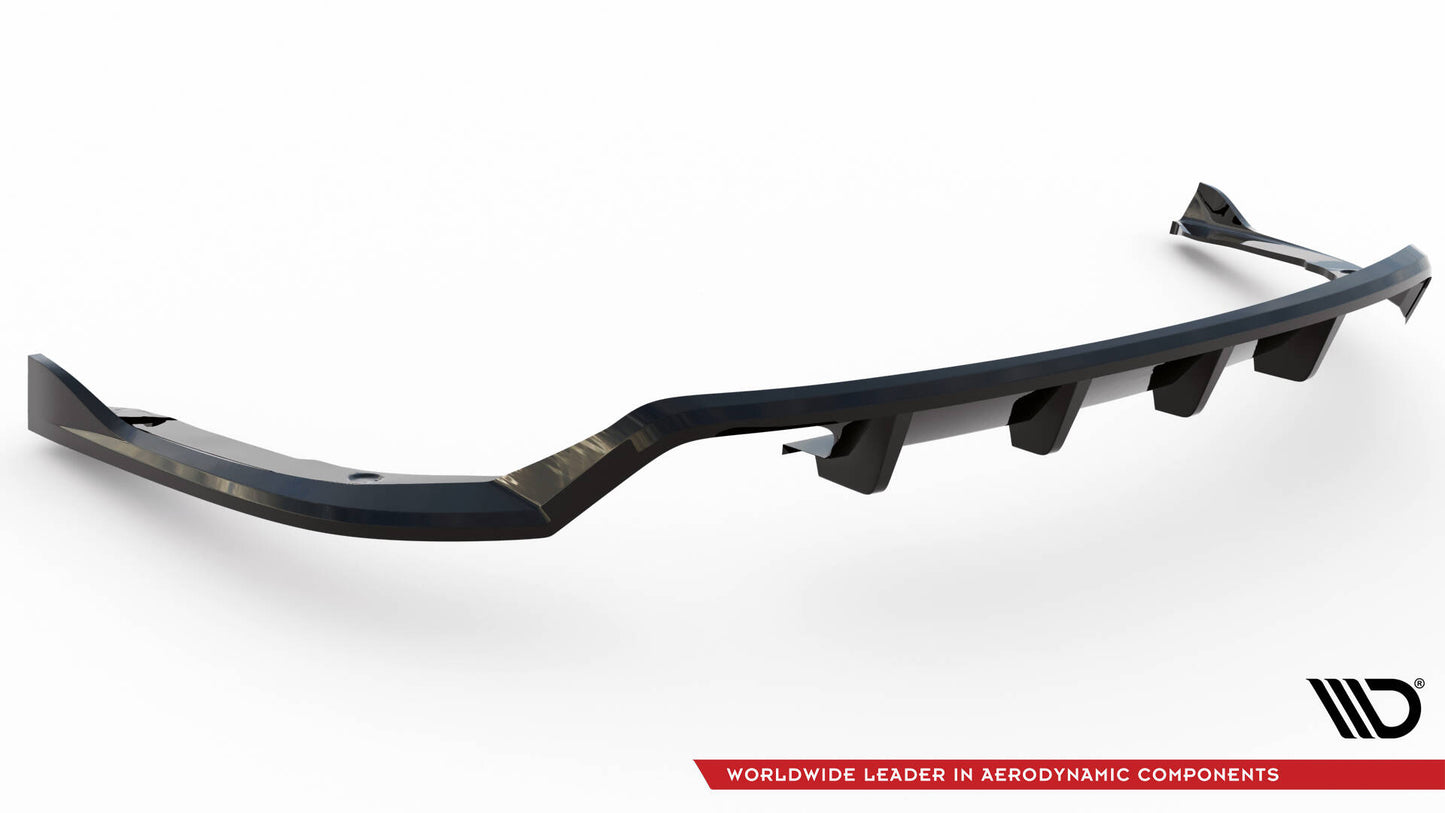 Maxton Mittlerer Diffusor Heck Ansatz DTM Look für BMW 4er Coupe / Gran Coupe / Cabrio M-Paket F32 / F36 / F33 schwarz Hoc...