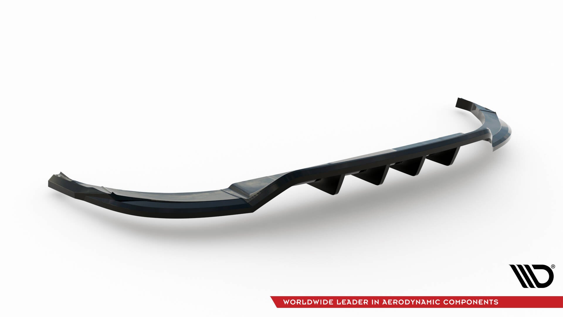 Maxton Mittlerer Diffusor Heck Ansatz DTM Look für Audi Q8 S-Line Mk1 schwarz Hochglanz