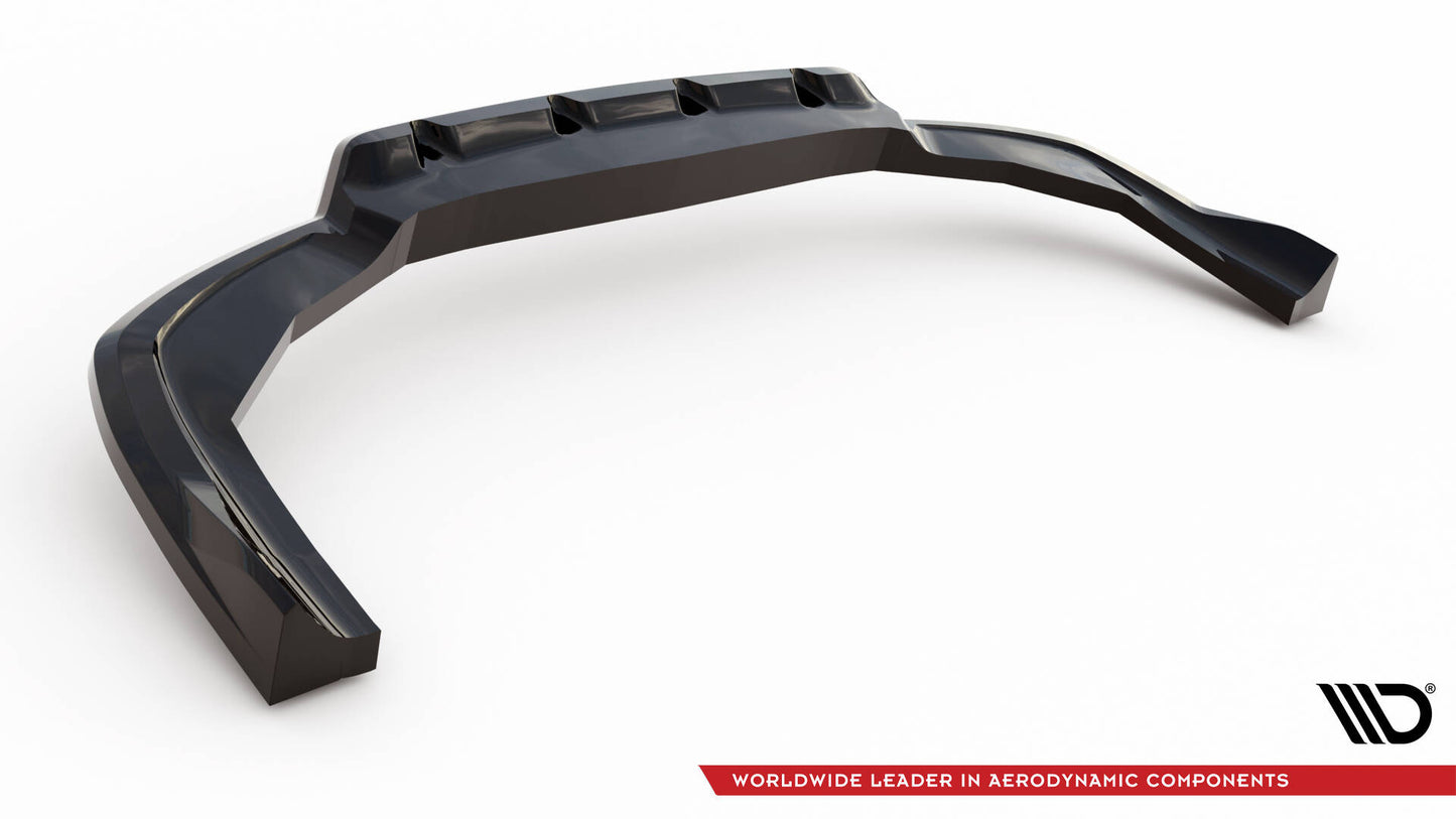 Maxton Mittlerer Diffusor Heck Ansatz DTM Look für Alfa Romeo Stelvio Quadrifoglio Mk1 schwarz Hochglanz