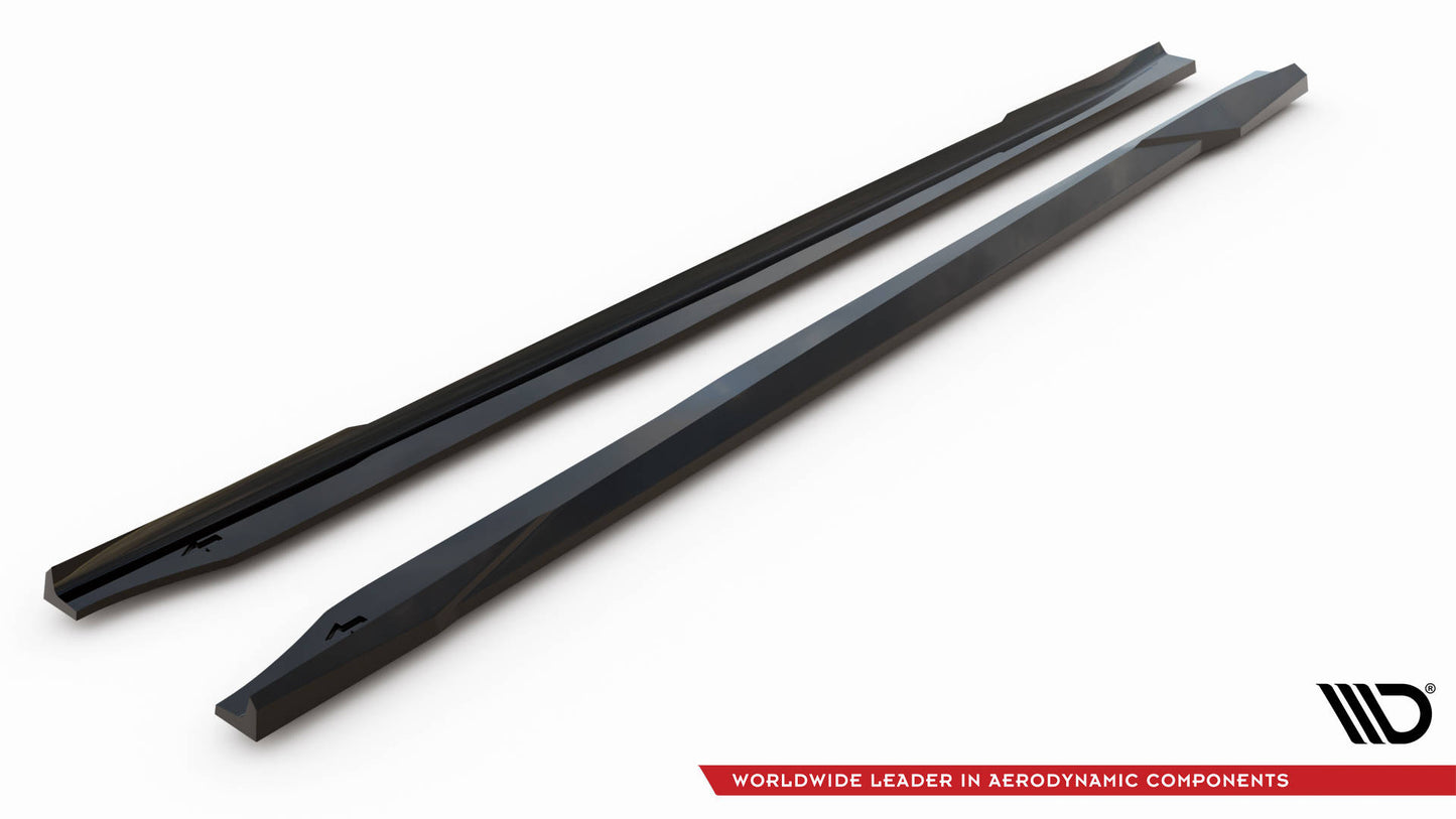 Maxton Seitenschweller Ansatz für V.1 für BMW M2 G87 schwarz Hochglanz