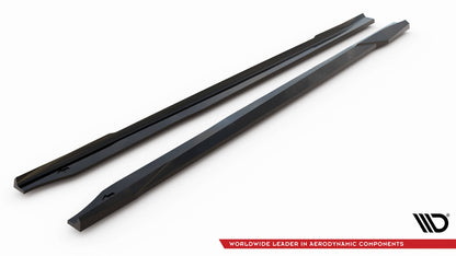 Maxton Seitenschweller Ansatz für V.1 für BMW M2 G87 schwarz Hochglanz