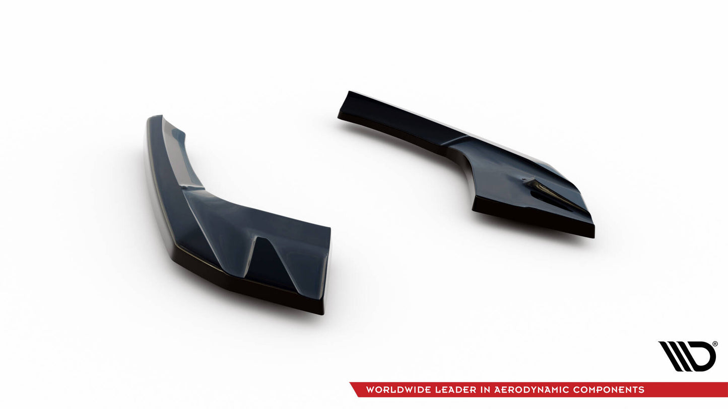 Maxton Heck Ansatz Flaps Diffusor V.2 für Audi S3 / A3 S-Line Sportback 8V Facelift schwarz Hochglanz