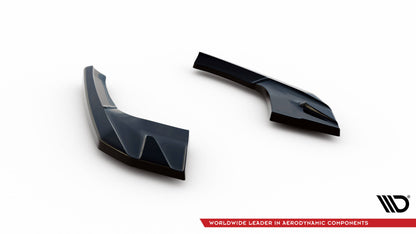 Maxton Heck Ansatz Flaps Diffusor V.2 für Audi S3 / A3 S-Line Sportback 8V Facelift schwarz Hochglanz