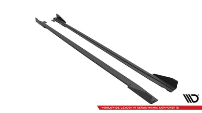 Maxton Street Pro Seitenschweller Ansatz für V.1 für + Flaps Ford Mustang GT Mk6 Facelift schwarz Hochglanz