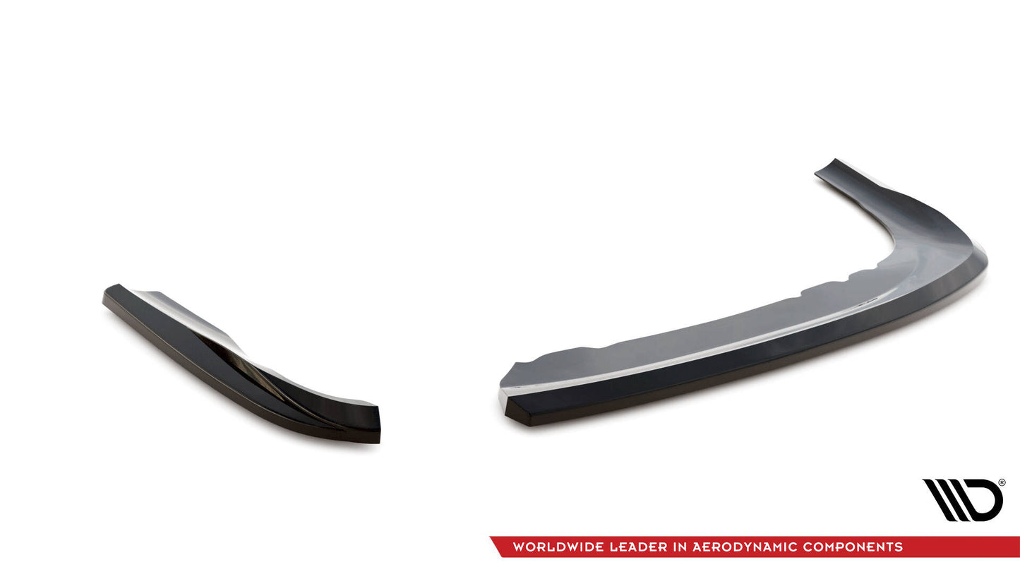Maxton Heck Ansatz Flaps Diffusor für BMW 3er Coupe E46 schwarz Hochglanz