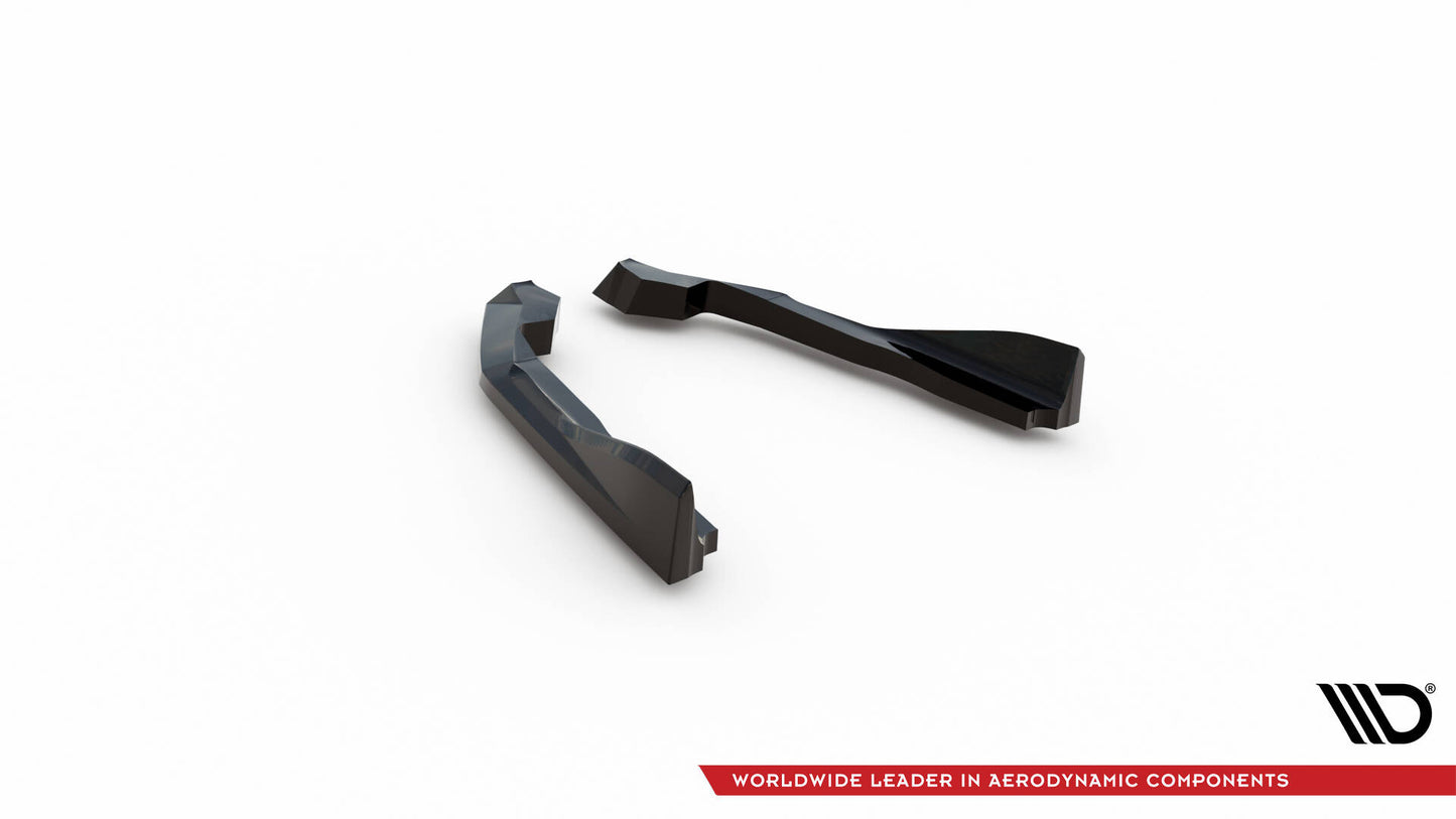 Maxton Heck Ansatz Flaps Diffusor V.4 für BMW 2 G42 schwarz Hochglanz