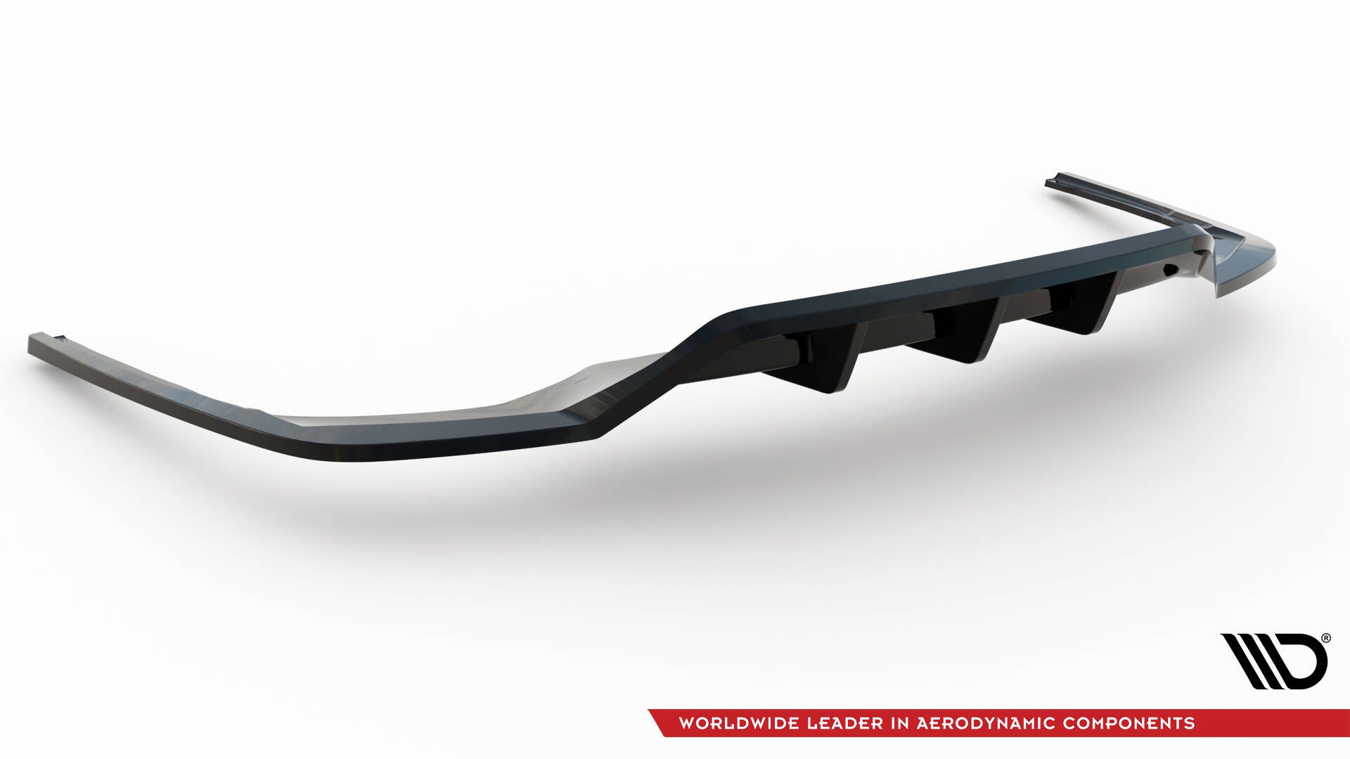Maxton Mittlerer Diffusor Heck Ansatz DTM Look für V.2 Audi A4 S-Line B9 Facelift schwarz Hochglanz