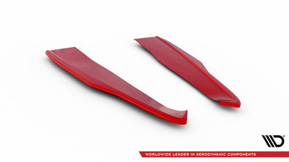 Maxton Heck Ansatz Flaps Diffusor V.2 für Ford Mustang Mk6 Facelift schwarz Hochglanz