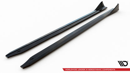 Maxton Seitenschweller Ansatz für V.4 BMW M2 G87 schwarz Hochglanz