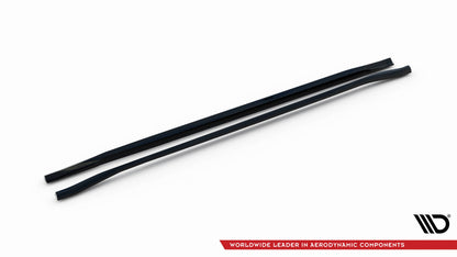 Maxton Seitenschweller Ansatz für Audi A8 D5 schwarz Hochglanz