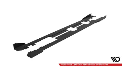 Maxton Street Pro Seitenschweller Ansatz für + Flaps Honda Civic Mk10 schwarz Hochglanz