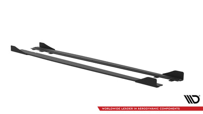 Maxton Street Pro Seitenschweller Ansatz für + Flaps Audi S3 / A3 S-Line Limousine 8V schwarz Hochglanz