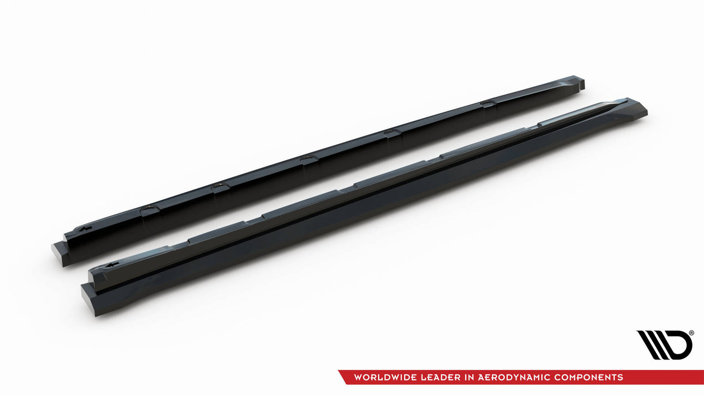 Maxton Seitenschweller Ansatz für Audi Q3 S-line 8U schwarz Hochglanz