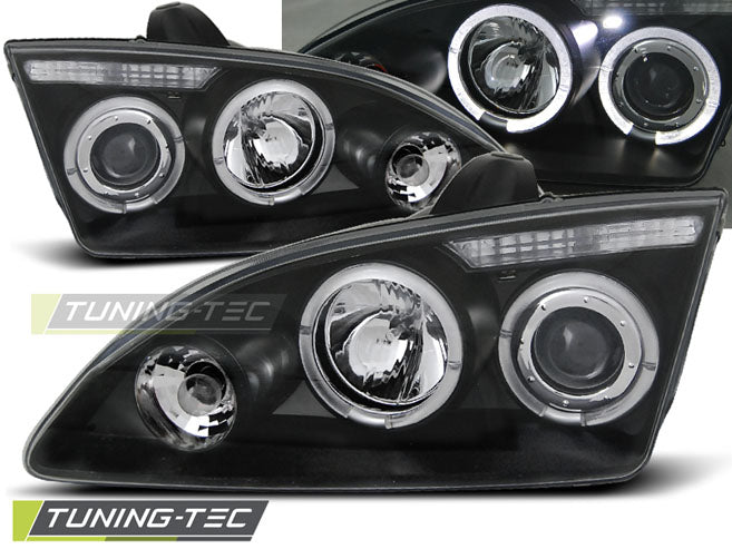 Tuning-Tec LED Angel Eyes Scheinwerfer für Ford Focus MK2 04-08 schwarz