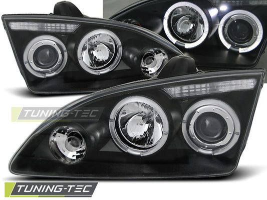 Tuning-Tec LED Angel Eyes Scheinwerfer für Ford Focus MK2 04-08 schwarz
