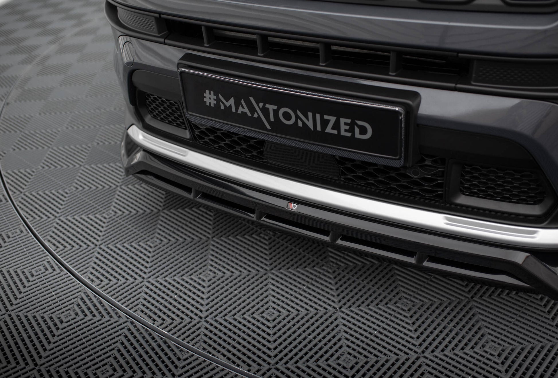 Maxton Front Ansatz für Jeep Compass Limited Mk2 Facelift schwarz Hochglanz