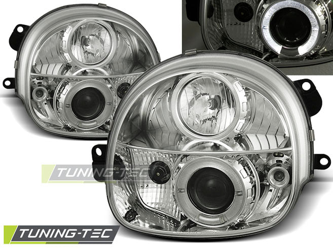 Tuning-Tec LED Angel Eyes Scheinwerfer für Renault Twingo 93-98 chrom