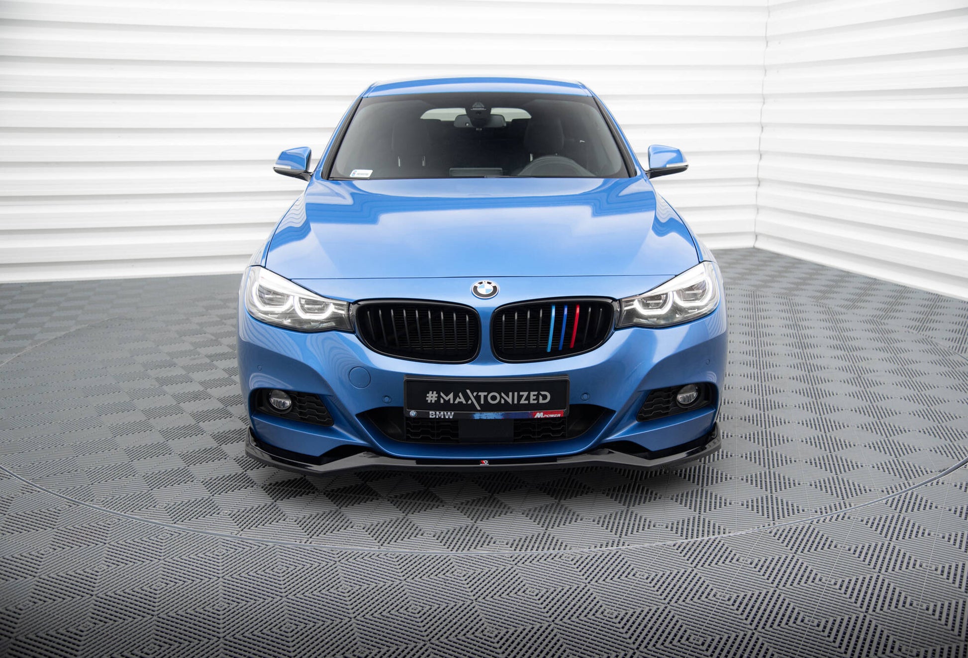 Maxton Front Ansatz V.2 für BMW 3er GT M-Paket F34 schwarz Hochglanz
