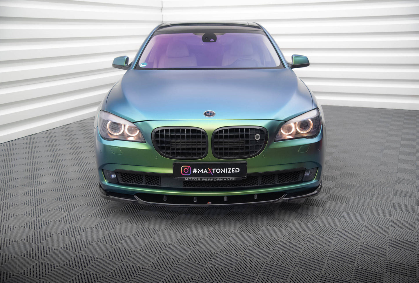 Maxton Front Ansatz V.1 für BMW 7 F01 schwarz Hochglanz