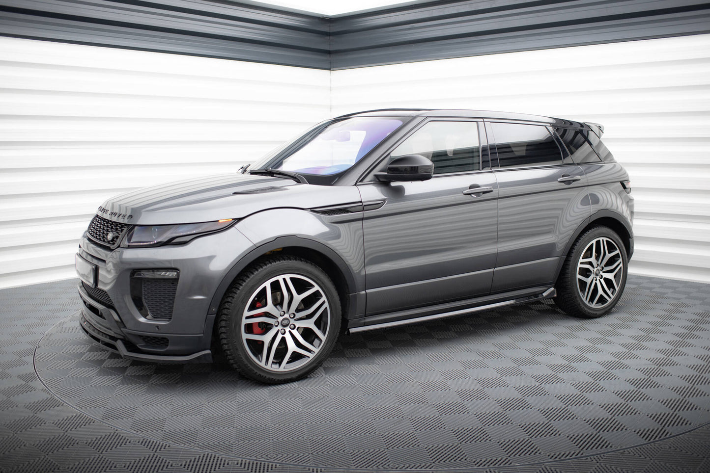 Maxton Seitenschweller Ansatz für Land Rover Range Rover Evoque HSE Dynamic Mk1 Facelift schwarz Hochglanz