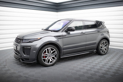Maxton Seitenschweller Ansatz für Land Rover Range Rover Evoque HSE Dynamic Mk1 Facelift schwarz Hochglanz
