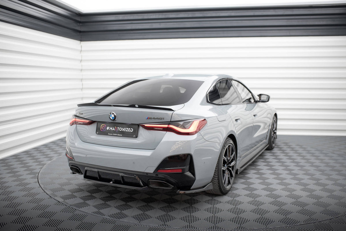 Maxton Heck Ansatz Flaps Diffusor V.2 für BMW M440i Gran Coupe G26 schwarz Hochglanz