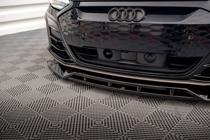Maxton Front Ansatz V.2 für Audi e-Tron GT / RS GT Mk1 schwarz Hochglanz