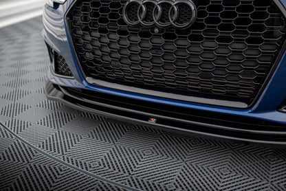 Maxton Front Ansatz V.2 für Audi A4 Competition B9  schwarz Hochglanz