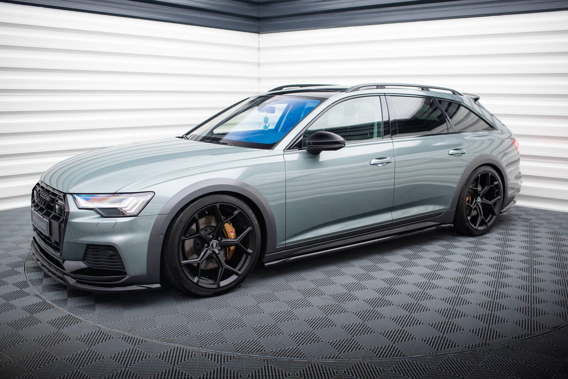 Maxton Seitenschweller Ansatz für Audi A6 Allroad C8 schwarz Hochglanz