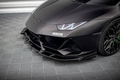 Maxton Front Ansatz für Lamborghini Huracan EVO schwarz Hochglanz