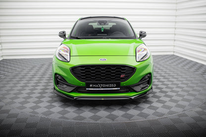 Maxton Front Ansatz V.2 für Ford Puma ST / ST-Line Mk1 schwarz Hochglanz