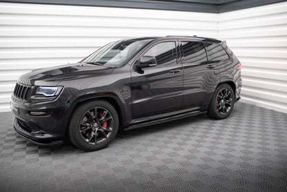 Maxton Seitenschweller Ansatz für Jeep Grand Cherokee SRT WK2 Facelift schwarz Hochglanz