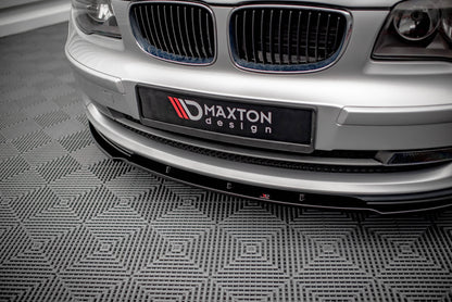 Maxton Front Ansatz V.2 für BMW 1er E81 Facelift schwarz Hochglanz