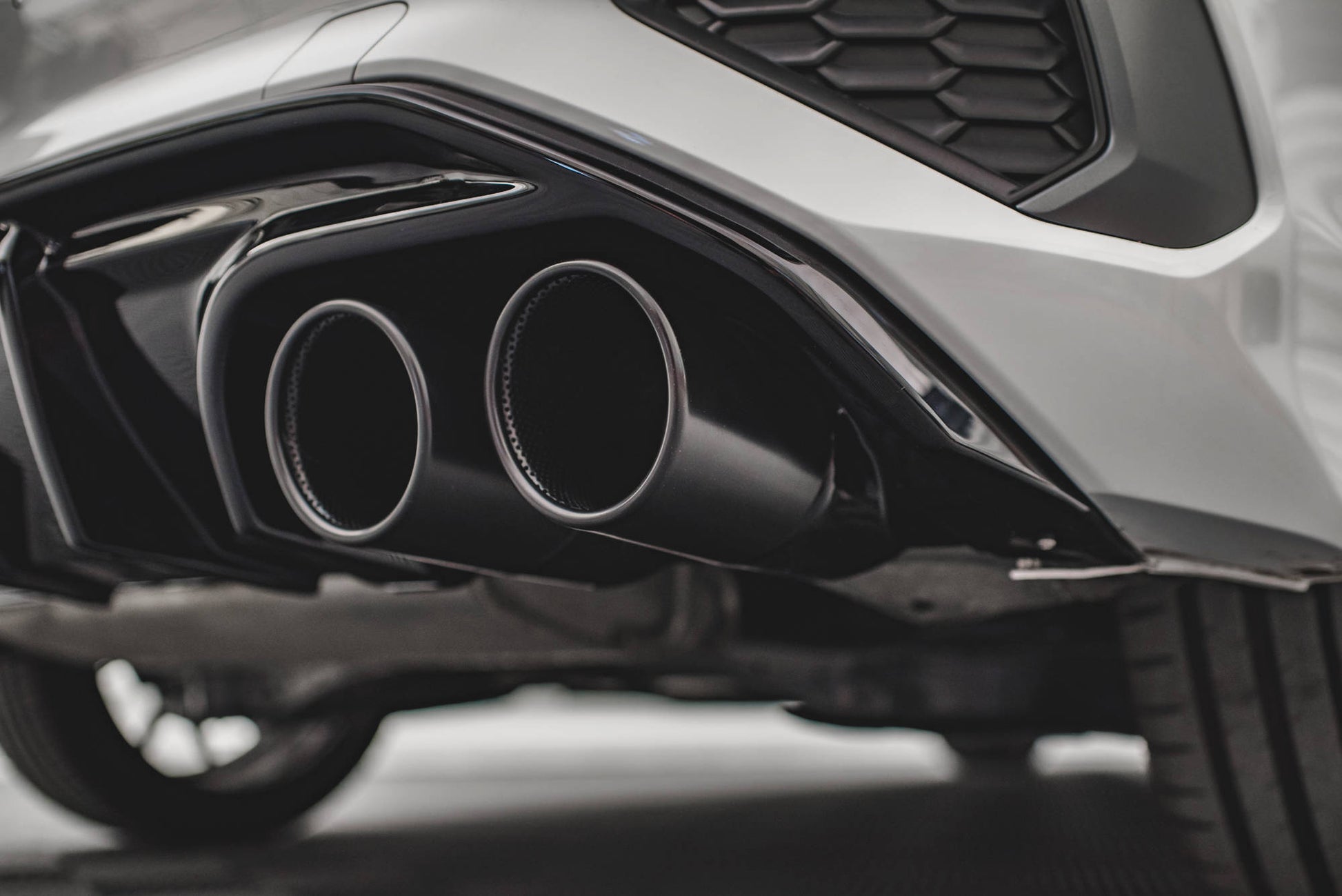 Maxton Diffusor Heck Ansatz für + Endschalldampfer Sportauspuff Attrappe Audi A3 S-Line Sportback 8Y