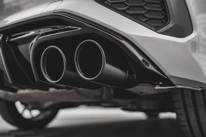 Maxton Diffusor Heck Ansatz für + Endschalldampfer Sportauspuff Attrappe Audi A3 S-Line Sportback 8Y