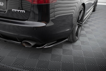 Maxton Mittlerer Diffusor Heck Ansatz DTM Look für Audi RS6 Avant C6 schwarz Hochglanz