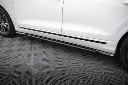 Maxton Seitenschweller Ansatz für V.2 für Audi SQ8 / Q8 S-Line Mk1 schwarz Hochglanz