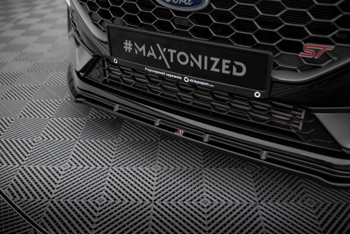 Maxton Front Ansatz V.2 für Ford Fiesta ST  Mk8 Facelift schwarz Hochglanz