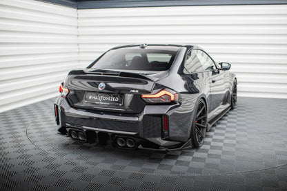 Maxton Heck Ansatz Flaps Diffusor V.6 für BMW M2 G87 schwarz Hochglanz