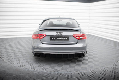 Maxton Diffusor Heck Ansatz für Audi A5 S-Line Coupe / Sportback 8T Facelift (Version mit Einzelauspuff auf beiden Seiten)