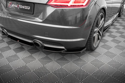 Maxton Heck Ansatz Flaps Diffusor V.1 für Audi TT S-Line 8S schwarz Hochglanz