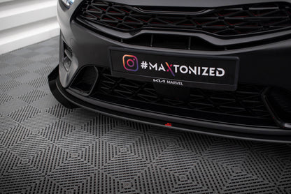 Maxton Street Pro Front Ansatz für +Flaps für + Flaps Kia Proceed GT Mk1 Facelift / Ceed GT Mk3 Facelift  schwarz Hochglanz