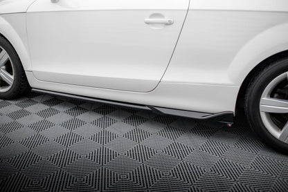 Maxton Seitenschweller Ansatz für Audi TT 8J schwarz Hochglanz