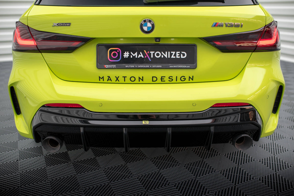 Maxton Diffusor Heck Ansatz V.3 für BMW 1er F40 M-Paket/ M135i (Einzelauspuff-Version)