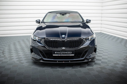 Maxton Front Ansatz V.1 für BMW 5er M-Paket G60 schwarz Hochglanz