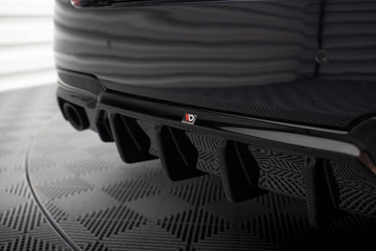 Maxton Diffusor Heck Ansatz V.2 für BMW 5er M-Paket F10 (Version mit zwei Einzelauspuffanlagen)