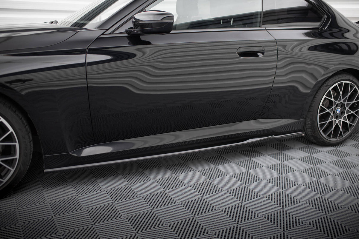 Maxton Seitenschweller Ansatz für V.1 für BMW 2 Coupe G42 schwarz Hochglanz