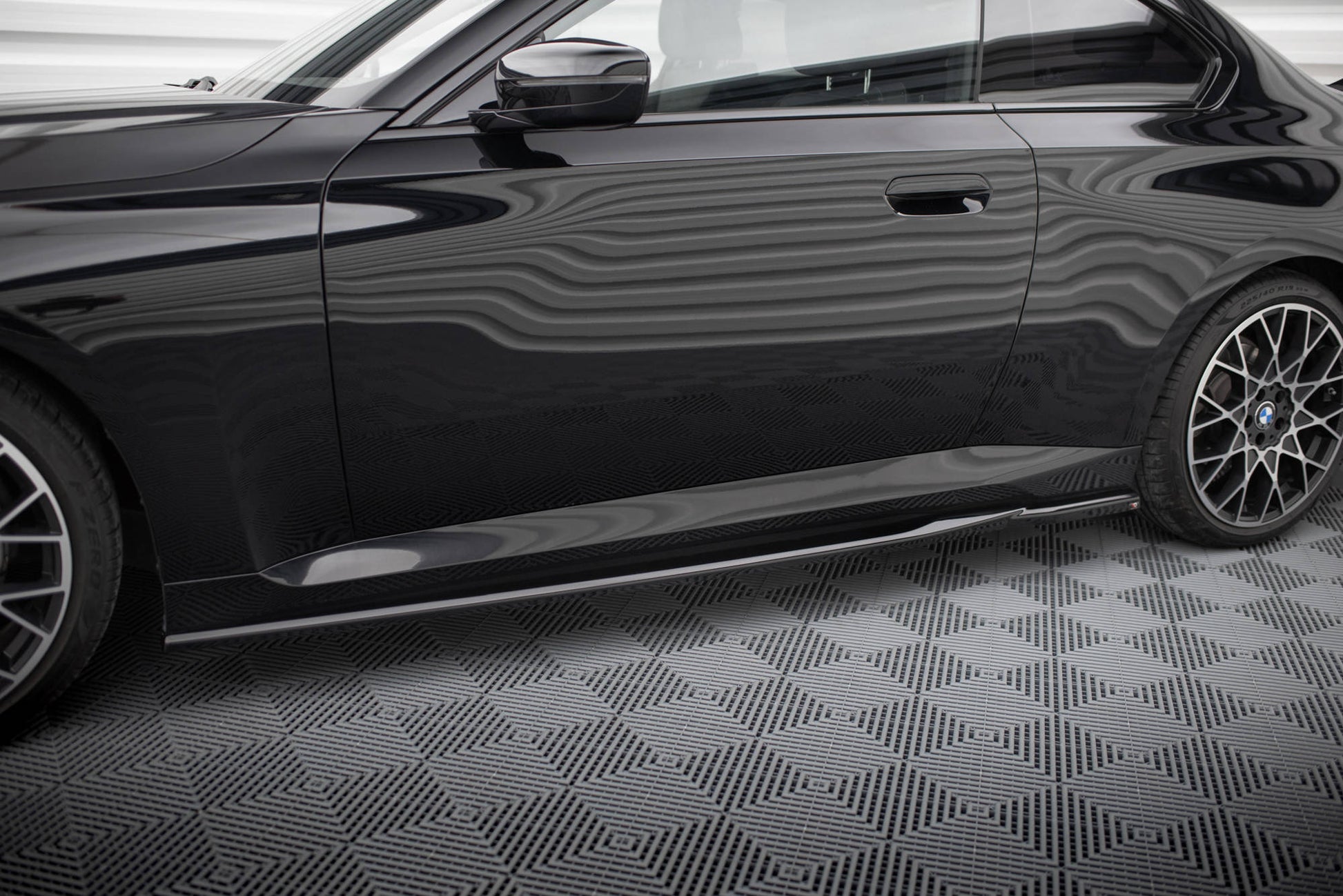 Maxton Seitenschweller Ansatz für V.1 für BMW 2 Coupe G42 schwarz Hochglanz