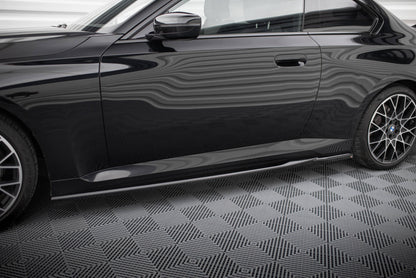 Maxton Seitenschweller Ansatz für V.1 für BMW 2 Coupe G42 schwarz Hochglanz