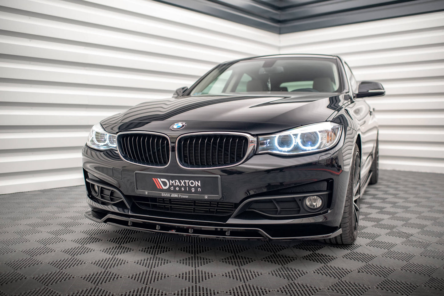 Maxton Front Ansatz für BMW 3er GT F34 schwarz Hochglanz